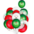 Globos de Navidad con arco de globos confeti rojo verde